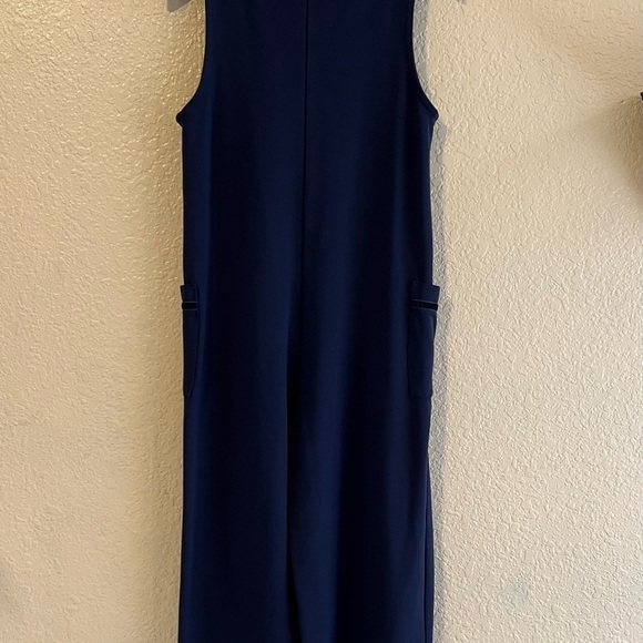 Mini Boden wide leg cropped navy blue jumpsuit size 8-9 - Picture 3 of 4